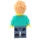 LEGO Man in Donker turquoise Jasje Minifiguur