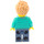 LEGO Man in Dark Turquoise Jacket minifiguur