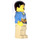 LEGO Man in Hawaiian Shirt with Dark Brown Hair Minifigure