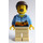 LEGO Man in Hawaiian Shirt with Dark Brown Hair Minifigure