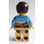 LEGO Man in Hawaiian Shirt with Dark Brown Hair Minifigure