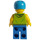 LEGO Man dans Lime Shirt avec Casque Figurine