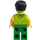 LEGO Homme dans Citron Vert Sleeveless Chemise Minifigurine