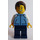 LEGO Homme dans Bleu Moyen Veste Minifigurine