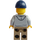 LEGO Man in Medium Stone Gray Hoodie Minifigure