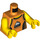 LEGO Hombre en Naranja Tank Parte superior y Casco Minifigura Torso (973 / 76382)