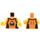 LEGO Mann im Orange Tank oben und Helm Minifigur Torso (973 / 76382)