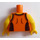 LEGO Mann im Orange Tank oben und Helm Minifigur Torso (973 / 76382)