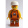 LEGO Man in Orange Tank Top and Helmet Minifigure