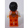 LEGO Mand i orange Zipper Jakke med hvid Arme Minifigur