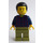 LEGO Man in Plaid Shirt with Black Hair Minifigure