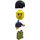 LEGO Man in Plaid Shirt with Black Hair Minifigure