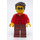 LEGO Man in Rood Flannel Shirt minifiguur