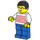 LEGO Man in Striped Top Minifiguur