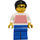 LEGO Hombre en Striped Parte superior Minifigura