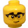 LEGO Man in Striped Top Minifigure Head (Safety Stud) (3274 / 105777)