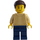 LEGO Man i Brungul Knit Tröja Minifigur