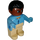 LEGO Mann med Afro Hår Duplo-figur