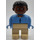 LEGO Man avec Afro Cheveux Duplo Figure