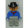 LEGO Man with black cowboy hat Duplo Figure