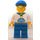 LEGO Man met Blauw Pet en Glasses minifiguur