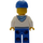 LEGO Mann mit Blau Kappe und Brille Minifigur