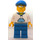 LEGO Hombre con Azul Gorra y Gafas Minifigura