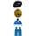 LEGO Man with Blue Jacket and Black Hair Minifigure