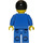 LEGO Man mit Blau Jacket und Schwarz Haar Minifigur