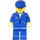 LEGO Man mit Blau Jacket und Deckel Minifigur