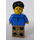 LEGO Man mit Blau jacket Minifigur