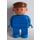 LEGO Man with Blue Outfit and Brown Cap Duplo Figure