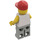 LEGO Man met Blauw / Wit Strepen met Rood Pet minifiguur