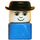 LEGO Man med Bowler Hatt på Blå Bas Minifigur