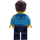 LEGO Man with Dark Azure Hoodie Minifigure