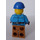 LEGO Man mit Dark Azure Jacket und Gürtel Bag Minifigur