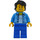 LEGO Man with Dark Azure Open Shirt Minifigure