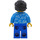 LEGO Man met Donker azuurblauw Open Shirt Minifiguur