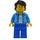 LEGO Man mit Dark Azure Open Shirt Minifigur