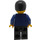 LEGO Mann mit Dark Blau Jacke und Schwarz Beine Minifigur