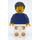 LEGO Man avec Dark Bleu Patterned Shirt Figurine