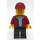 LEGO Man with Dark Red Jacket and Cap Minifigure