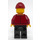 LEGO Man met Dark Rood Jacket en Pet minifiguur