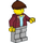 LEGO Mann mit Dunkelrot Jacke Minifigur