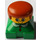 LEGO Man with Heart Buttons and Dark Orange Hair Duplo Figure