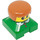LEGO Man with Heart Buttons and Dark Orange Hair Duplo Figure