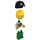 LEGO Man with Octan Logo and Black Hair Minifigure