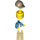LEGO Man with Open Dark Azure Shirt Minifigure