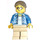 LEGO Man with Open Dark Azure Shirt Minifigure