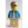 LEGO Homme avec Open Azur Foncé Chemise Minifigurine